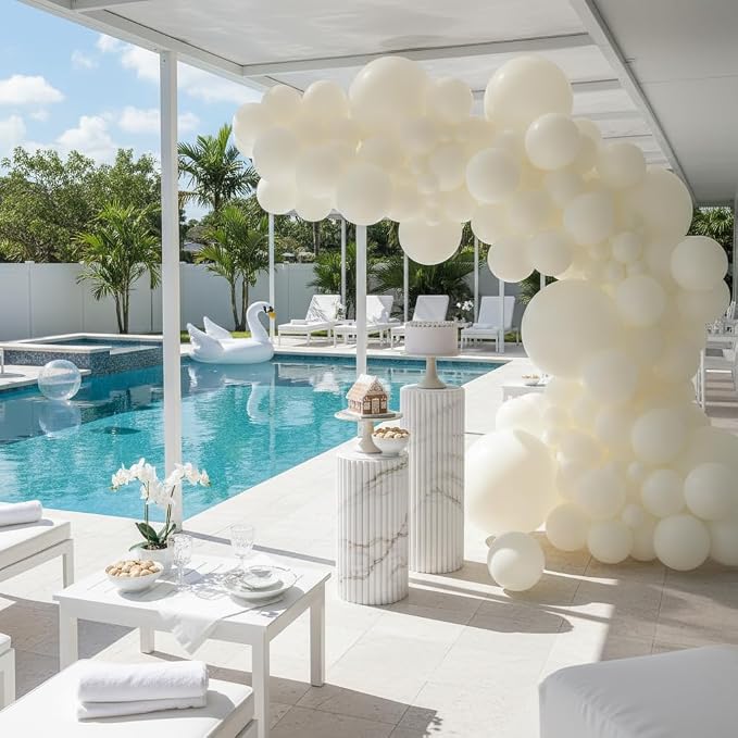Vellax 146-Pc White Balloon Garland Arch Kit, Baby Shower, DIY | 146-pc white - Image 7