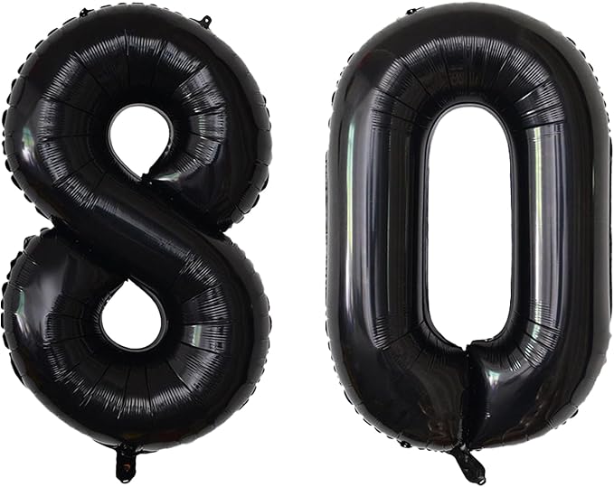 Number Balloons Black Party Balloon by United-UnicornsParty