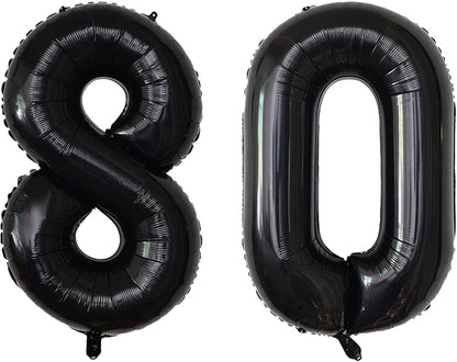 Number Balloons Black Party Balloon by United-UnicornsParty