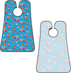 Beard Grooming Cape, Waterproof Hair Catcher for Shaving Trimming, Non-Stick Bib Apron Gifts for Dad Men, Cute Red Fire Truck Blue Shave Bib