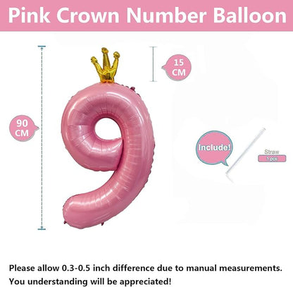 40 inch Pink Number 9 Balloon - Image 2
