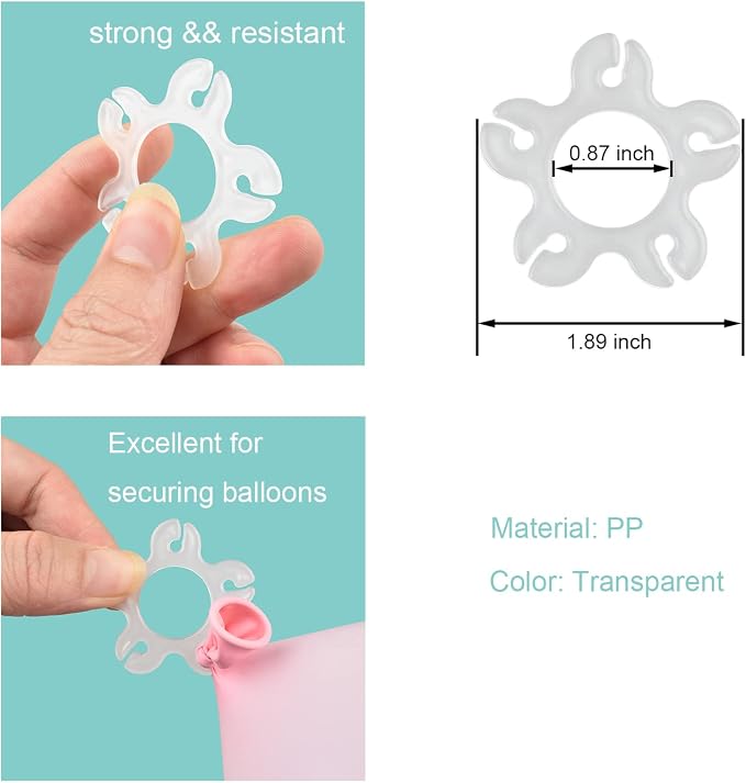 Miliocry 100PCS Balloon Arch Clips, Reusable Balloon Clips - Image 4