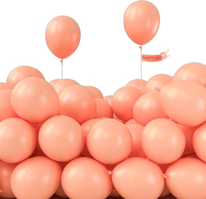 PartyWoo Peach Balloons 50pcs Pastel Light Orange Color 5 Inch | Balloons by PartyWoo