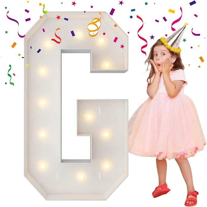 4FT Marquee Light Up Letters, Large Marquee Letters, Big Letters by MerryMosaics