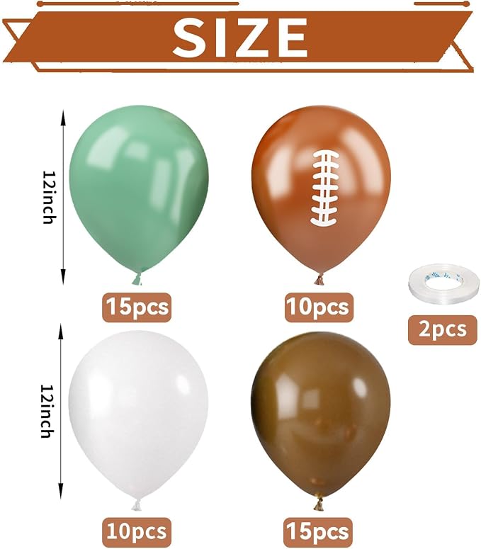 Football Balloons, Football Party Decorations - Image 2