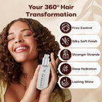 HerStyler Castor Oil Hair Serum for Hair Growth - Hair Shine Serum with Vitamin E - Hair Growth Serum - Hair Serum Heat Protectant - Vitamin E for Silky Hair - 2 Fl Oz (1 Pack) (2 Pack)
