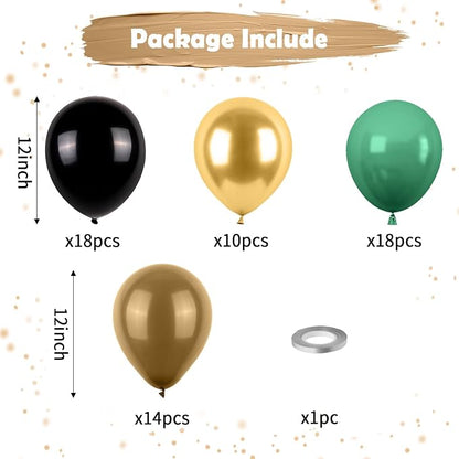 Green and Brown Balloons, Camo Balloons Camouflage Party Balloons Green Black - Image 2