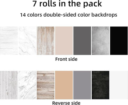 Yoocheese Photo Backdrop Kit, Double-Sided Paper Background - Image 4