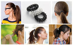Upgraded Version Spiral Hair ties for Women, No Crease Clear Coil Hair Ties Spiral Ponytail Holders Scrunchies, Hair Coils/Phone Cord Hair Ties for Thin Hair/Soft Elastic. (8, Black and White）