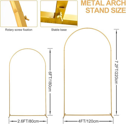 Wedding Arch Backdrop Stand Set of 2 - Image 3