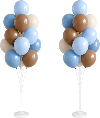 Blue Brown 10” Balloons Column Kit by IMISNO
