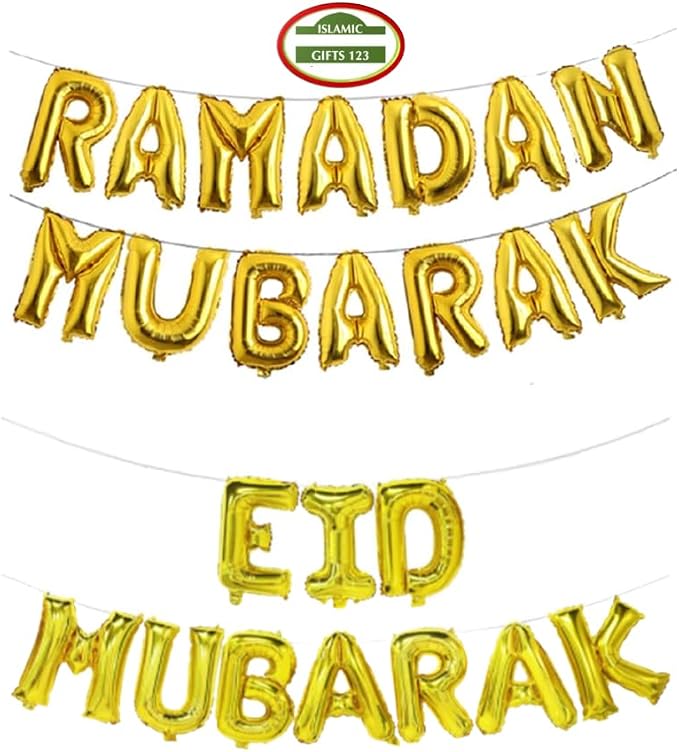 16-Inch Rose Gold Eid Mubarak Foil Balloons - Image 4