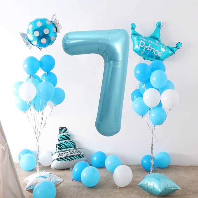 Pearl Blue Number 3 Balloon 40 Inch - Image 9