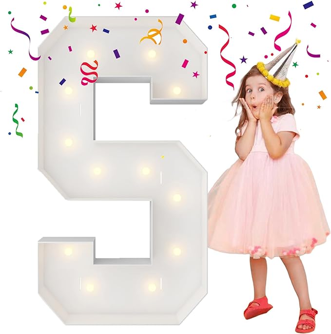 4FT Marquee Light Up Letters, Large Marquee Letters, Mosaic Balloon Frame by MerryMosaics