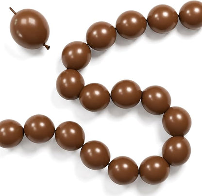 Dark Brown Linking Balloons, Fall Thanksgiving Woodland Harvest Boho Birthday by Govpy