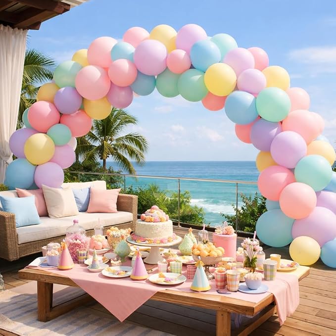 Pastel Balloon Garland Kit 120 Pack – Macaron Pastel Balloons - Image 7