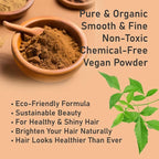 100% Organic Henna Hair Color – Natural, Chemical-Free Hair Dye for Rich, Vibrant Color & Gloss – Grey Coverage, Safe for All Hair Types, Vegan Non-Toxic, Herbal Hair Treatment (MEDIUM BROWN)