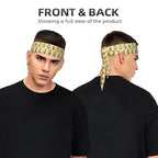 Men Women Novelty Sports Sweatbands Head Decor for Running Athletic Shower, Elastic Multifunction Funny Honeybee Gnomes Bee Sunflower Yellow Flowers Floral Head Ribbon Headdress