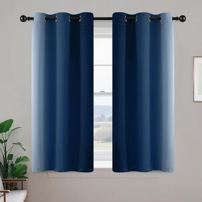 Yakamok Ombre Curtains Blue and Greyish White - Image 2
