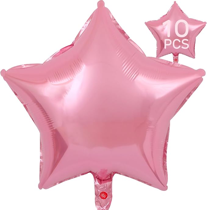 Pink Star Balloons 18 Inch by VHUWE