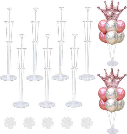7 Sets Balloon Stands for Table Balloon Stand Kits Clear Table Balloon by ROYUYE