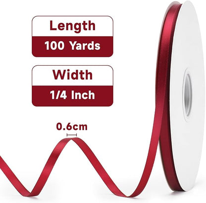 KINGLAKE Burgundy Satin Ribbon - Image 2