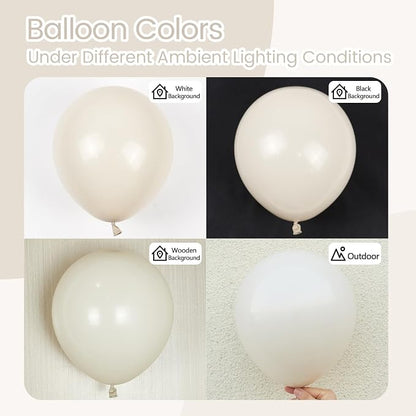 Awenztech 110pcs White Sand Balloon Arch Garland Kit 18 12 10 5 inch | Baby - Image 5