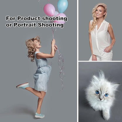 CPLIRIS 10x20ft Grey Backdrop for Photography, Dual-Size Dual-Pocket Design - Image 6