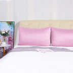 uxcell 2 Pack Silk Satin Pillowcase for Hair and Skin, Cool, Silky, Soft Breathable Pillow Cases Queen Size 20x30 Inch Sateen Pillowcase Lilac with Envelope Closure