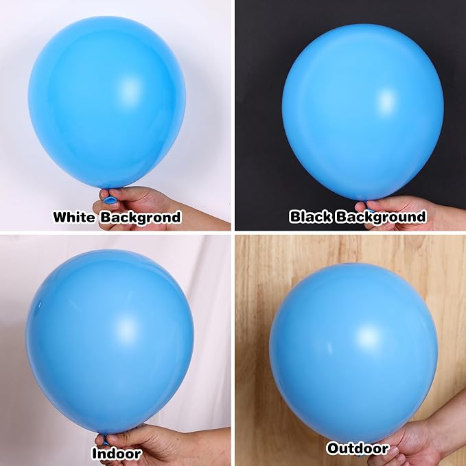 RUBFAC Light Blue Balloons 129pcs Different Sizes 18 12 10 5 Inch - Image 4