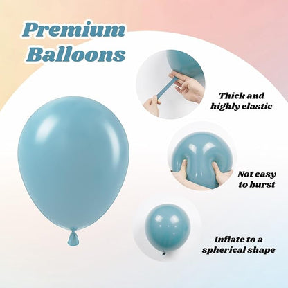 60pcs Gender Reveal Balloons, Dusty Pink Dusty Blue Sand White Balloons - Image 3
