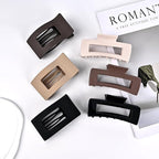 6 PCS Flat Hair Clips for Women Girls，French Flat Claw Clips & Cloud Claw Clips，Large Non-Slip Strong Hold Styling Barrettes Accessories for Thick & Thin Hair，Perfect for Everyday Use-Leopard4
