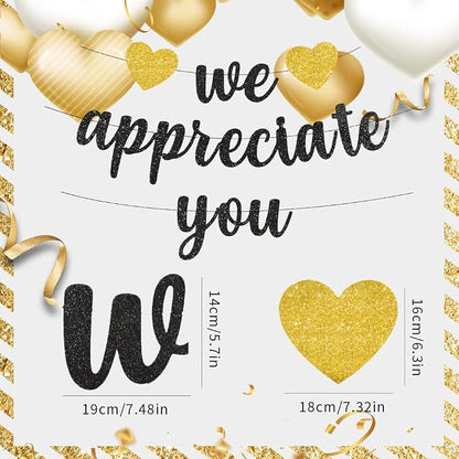 We Appreciate You Banner Thank You Party Decoration Supplies Employee - Image 2