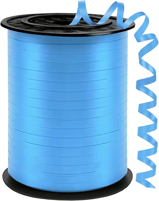 Premium Light Blue Curling Ribbon, 500 Yards Ribbons by YCDMLJC