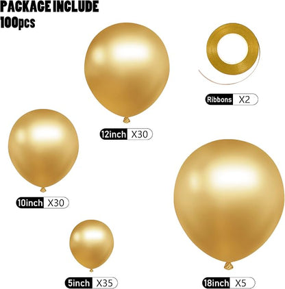 CANREVEL Metallic Gold Balloons - Image 2