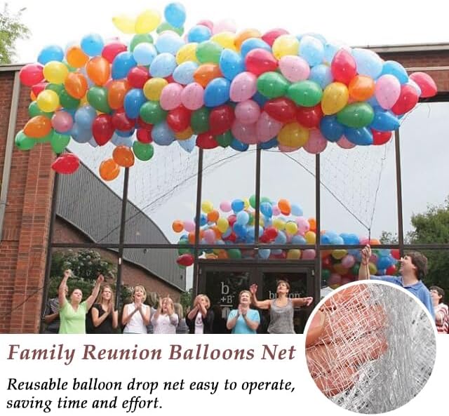 Gender Reveal Balloon Drop Bag 8ft Drop Net - Image 3