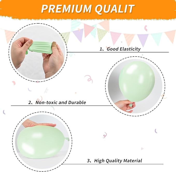Jungle Balloons, 12 Inch 50 Pcs Safari Ballons Fresh Green Teal Balloon Animal - Image 3