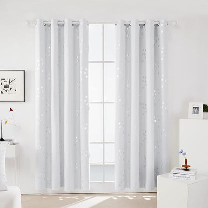Deconovo Room Darkening Curtains, Energy Saving Curtains, 2 Panels, - Image 2