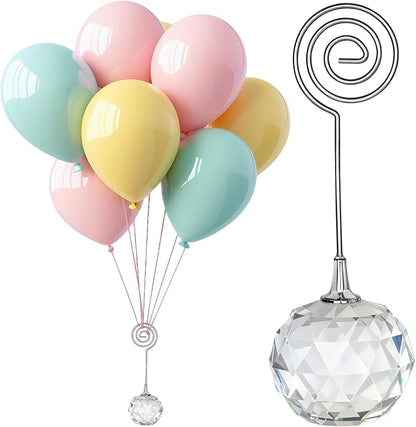 Crystal Balloon Stand for Table, Diamond Cut Acrylic Base by GowithKevenal