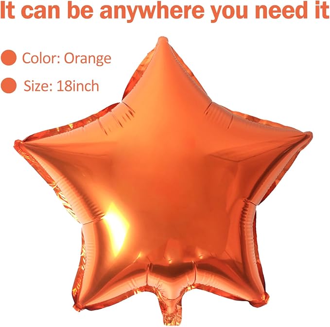 MEETINGU Star Shape Foil Balloons, 18 Inch Star Shape Foil Mylar Balloons - Image 2