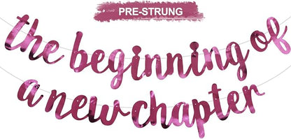 BEISHIDA Double-sided Pink Pre-Strung The Beginning of A New Chapter Banner | by Beishida