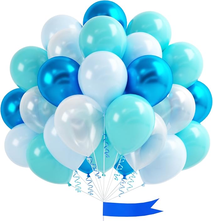 Teal Blue Clear Balloon by OTLGEUA