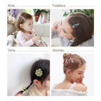 KUBOM 100 Pack Snap Hair Clips for Girls, 2 Inch Cute Color Metal No Slip Hair Clip Barrettes for Toddlers Kids Women