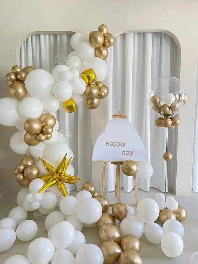 FOTIOMRG 120pcs 5 inch White Balloons, Small White Latex Party Balloons Helium - Image 4