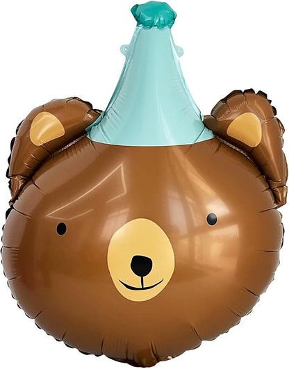 Animal Head Foil Balloon Kit, Lion Bear Monkey Cat foil balloon, Birthday Party - Image 2
