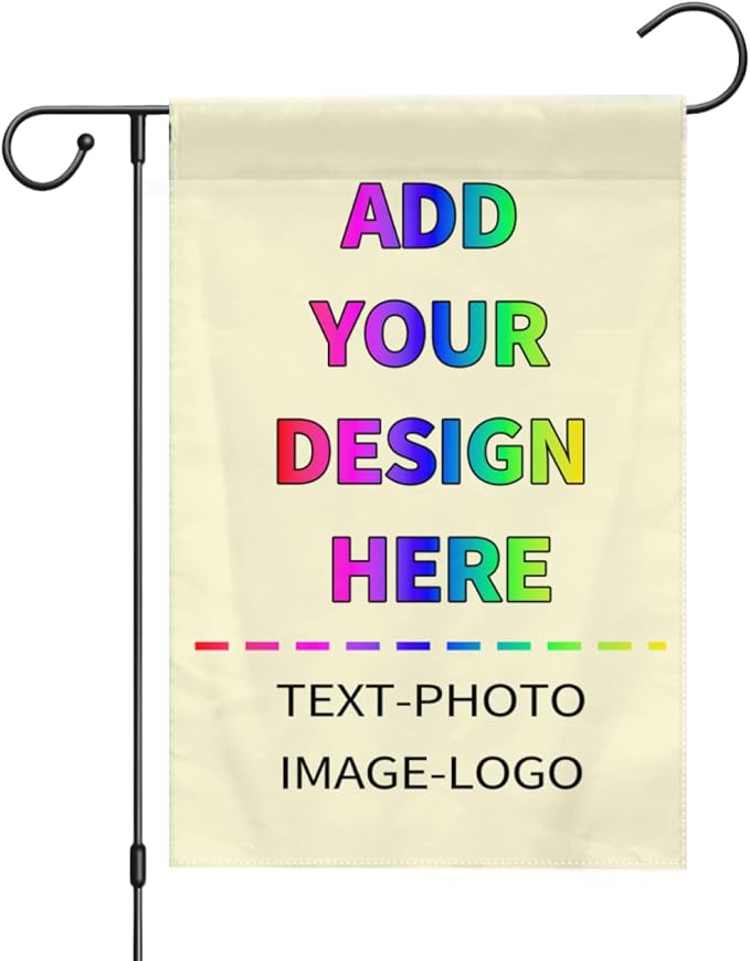Personalized Garden Flag for Outside 12x18 Custom Flag by Custom