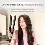 SRILabs StyleQ Flat Iron Hair Straightener Styler - GraphFlow Techonology, Negative Ions, Infrared Light Therapy, 12 Heat Settings for Straight, Smooth, Waves and Curls: All Hair Types