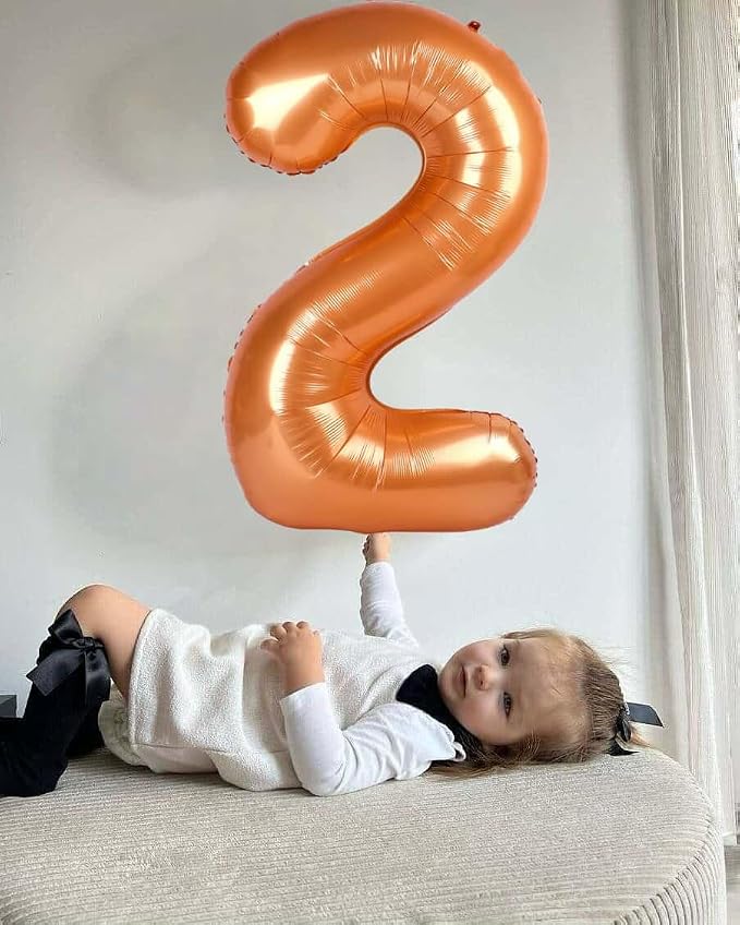 Orange 8 Balloon - Image 2