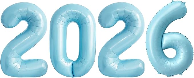 2026 Foil Number Balloons for 2026 New Year Eve Festival Party Supplies by GOER