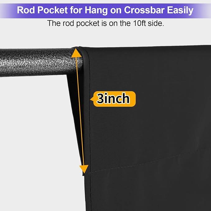 JINSUI Black Backdrop for Photoshoot, Large Background Curtain 10x20 ft | - Image 4